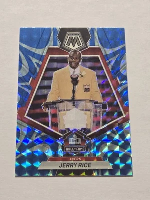 2023 帕尼尼马赛克名人堂杰里·赖斯 #271 反应式蓝色马赛克 Prizm 49ers — 第 1/2 张图片