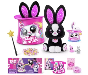 Pets Alive by ZURU Magic Bunnies Set Giocattolo Coniglietto Peluche Interattivo (Sootie Black) - Foto 1 di 13