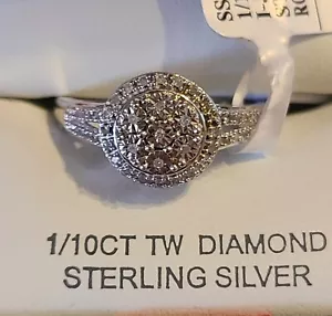 1/10 KT TW DIAMANT I-J/I3 STERLINGSILBER RING Größe 7 124,98 $ Einzelhandel von JCPenney - Bild 1 von 10