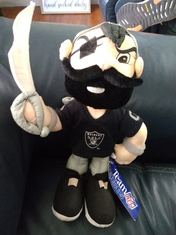 Raiders Pirate vintage Doll 1994 Team Heroes Stuffins with Original tag 12" Rare Cover