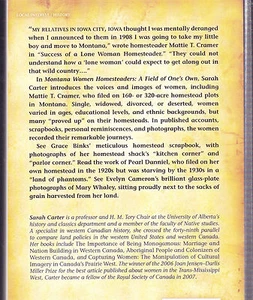 Montana Women Homesteaders : A Field of One's Own by Sarah Carter (2009, Pape... - Imagen 1 de 1