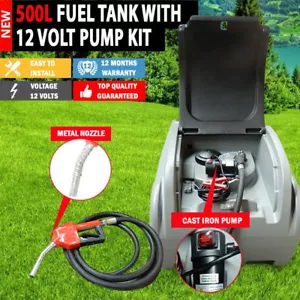 Xtreme 500L Diesel Fuel Pod Tank 12V 40LPM Pump Kit Lockable Lid - Picture 1 of 12
