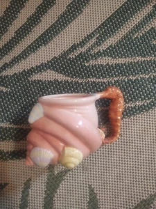 Rare Conch shell with seahorse handle Ceramic Decorative Mug Cup Papel Freelance - Picture 1 of 6