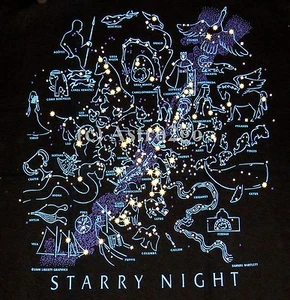 STARRY NIGHT--Constellations Mythology Astronomy Space Science T shirt S-3XL - Picture 1 of 2