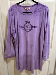 Juicy Couture Pijama Vestido Manga Larga Terciopelo Prendas para Dormir Púrpura Talla 2X - Imagen 1 de 5
