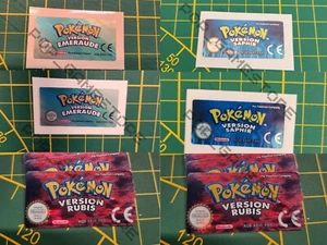 Stickers - Etiquettes De Remplacement Pokemon Version Rubis, Saphir, Émeraude - Bild 1 von 1