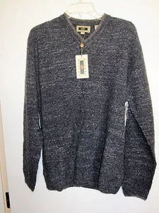NEU 175 $ Größe M Joseph Abboud anthrazitfarbener Pullover mit V-Ausschnitt neu mit Etikett  - Bild 1 von 3