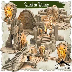 Ruinas hundidas - Terreno temático de mazmorras - Terreno de mesa de fantasía  - Imagen 1 de 8