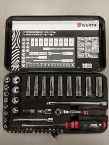 Wurth Zebra 1/4 Inch Socket Wrench Assortment Hand Tools Set - Picture 1 of 3