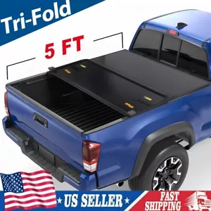 Hard Tri-fold Truck Bed Tonneau Cover For 2016-2024 Toyota Tacoma 5ft Bed - Picture 1 of 15