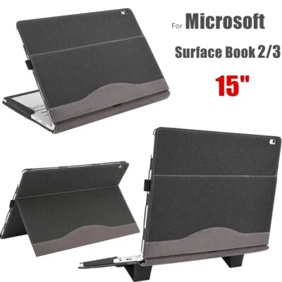 Laptop Cover for 15" NEW Microsoft Surface Book 2/3 Folio Case Stand Sleeve Bag - Image 1 of 4