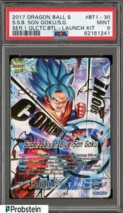 2017 DRAGON BALL SUPER SAIYAN BLUE SON GOKU LAUNCH KIT #BT1-030 PSA 9 - Picture 1 of 2