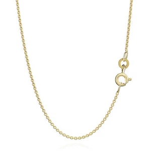 40cm Ankerkette 333 Gelbgold Massiv Halskette Anker Kette Rund 0.8mm 0.80g 9417 - Picture 1 of 4
