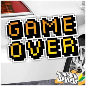 Game Over Retro - Oldschool Pixel IN 4 Tailles Autocollant Multicolore Sticker - Imagen 1 de 3