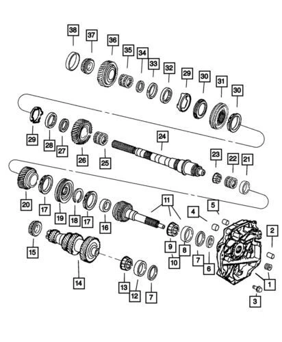 Adaptador de transmisión delantera original Mopar 2003-2006 Dodge Ram 1500 5093265AA Foto 1 de 1