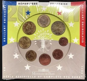 France France 2011 Official Divisional 8 Coins 8 Coins Official Set 1 Cent €2 - Picture 1 of 1