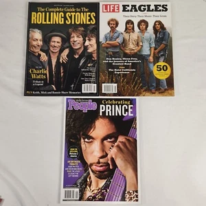 Lot of 3 Music Rock n Roll Magazines Eagles Rolling Stones Prince Life People - Imagen 1 de 3