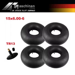4x 15X6.00-6 Schläuche 15x6-6 15x6x6 15/6x6 TR13 für Traktoren Reifen Rasenmäher - Bild 1 von 7