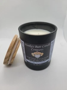 7 Unzen Weißer Salbei und Lavendel Handgegossen Duft Soja Glas Kerze - Bild 1 von 2