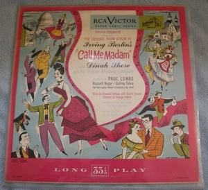 Dinah Shore - Call Me Madam - Original Show Album 1950 LP RCA Victor LOC 1000 VG - Picture 1 of 5