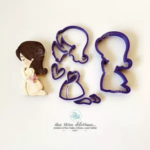 Comunione Formine Biscotti Bimba In Preghiera Scomponibile 11cm Cookie Cutter - Foto 1 di 1