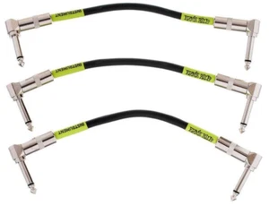 Ernie Ball 6in Instrument Patch Cable/Lead, Ang-Ang Black, 3-Pack, 6050 - Picture 1 of 3