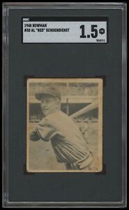 1948 Bowman Red Schoendienst SGC 1.5 FR Rookie RC #38 Baseball Card