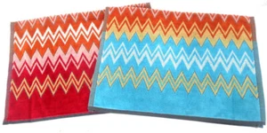 MISSONI HOME 2 ASCIUGAMANI OSPITE VELOUR 40X70cm confezione economica OTELL0 100 - Picture 1 of 5