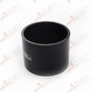 NEW 4 Ply 5" ID Straight Hose 76.2mm Length Turbo Silicone Coupler Pipe Black - Picture 1 of 7