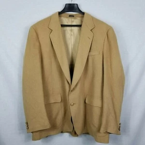 Mens 100% Camel Hair Blazer Two Button Tan Sport Coat Jacket T&E Clothes Atlanta - Picture 1 of 9