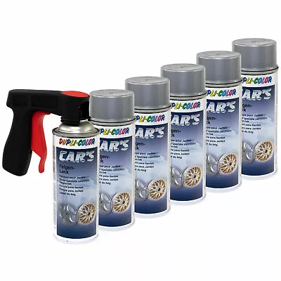 Felgensilber 385919 6 x 400 ml Lack Spray Dupli Color Silber mit Pistolengriff - Bild 1 von 4