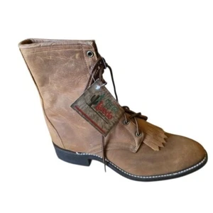 Laredo RIGHT BOOT ONLY Tan Leather Kiltee Western Style Boot New With Tags 10D - Picture 1 of 7