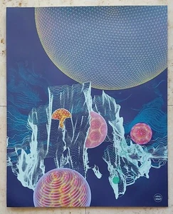 Ernst LURKER (1937) TRUE VINTAGE Siebdruck SPACE AGE Metallfolienprint # 45/100 - Bild 1 von 9