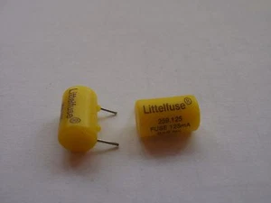 259-125 Fusibile, PCB Piombo, 125 mA, 125 VAC 2 Piombo Fusibile 2 Pezzi Z804 - Foto 1 di 1