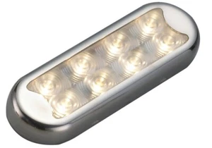 Compatto Plafoniera 8 HD Leds IP65 Orientierungsleuchte Fußleuchte Barca - Foto 1 di 2