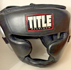 Title Boxing Platinum Premier Large Headgear Black - Picture 1 of 7