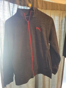 Puma Girls size Large 12 / 14 Gray fleece athletic Jacket - Picture 1 of 8