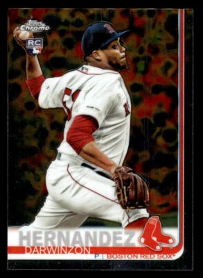 2019 Topps Chrome Update #30 Darwinzon Hernandez Rookie Card Boston Red Sox - Image 1 of 2
