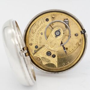 massive 925 Silber Tascheuhr - R. Roskell Liverpool Pocket Watch