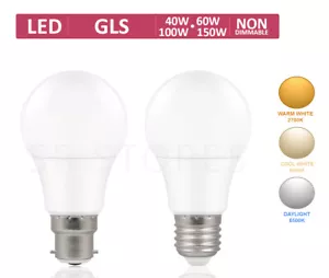 100w Bayonet Screw Bulbs Light Warm White B22 E27 LED Globe GLS 60w 40w Daylight - Picture 1 of 65