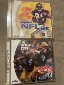 Sega Dreamcast Sports Games Lot 2 NFL 2K & NFL QB CLUB 2001
