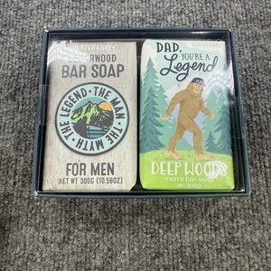 Hunter & Grey Men’s Soap Gift Set Deep Woods Shea Butter Vitamin E NIB - Picture 1 of 7
