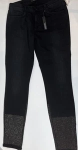 J Brand Women’s Jeans Size 30 Petra Mid Rise Studded Skinny Color Black  - Picture 1 of 15