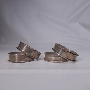 Vintage Gorham 6290 + Reed & Barton Sterling Napkin Rings Set 4 - Picture 1 of 6