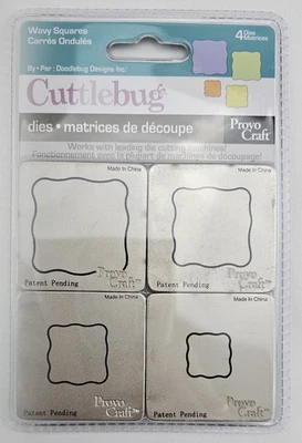 Provo Craft Cuttlebug Wavy Squares Die Set 4-Pack 2" x 2" #37-1219 – New - Image 1 of 4