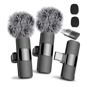 Lavalier Microphone Wireless Noise Canceling Portable Mic for iPhone PC Camera - Picture 1 of 5