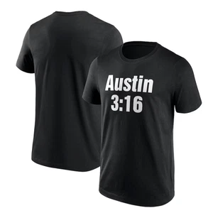 Steve Austin WWE T-Shirt Men's Black Stone Cold 3:16 Top - New - Picture 1 of 3