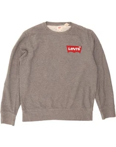 LEVI'S Mens Graphic Sweatshirt Jumper Large Grey Cotton DD04 - Picture 1 of 3