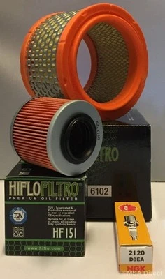 Kit de servicio para filtros y bujía NGK APRILIA PEGASO 650 (1997 a 1999) Foto 1 de 4