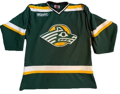 老式WCHA阿拉斯加大学安克雷奇海狼曲棍球球衣成人M  — 第 1/4 张图片
